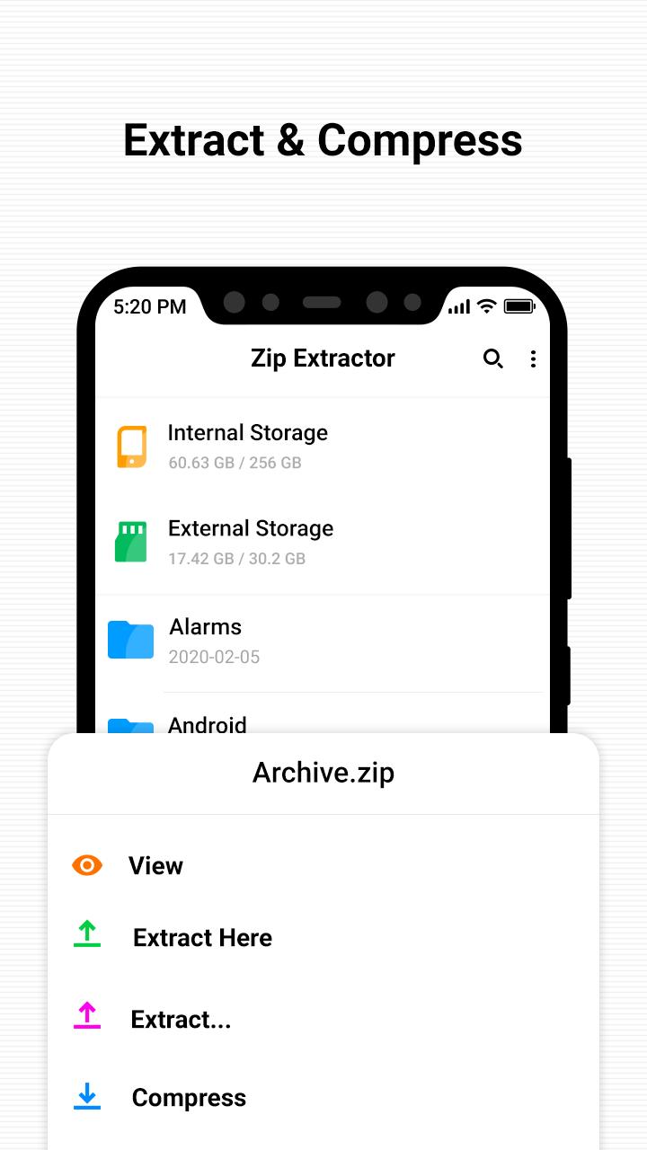android zip extractor