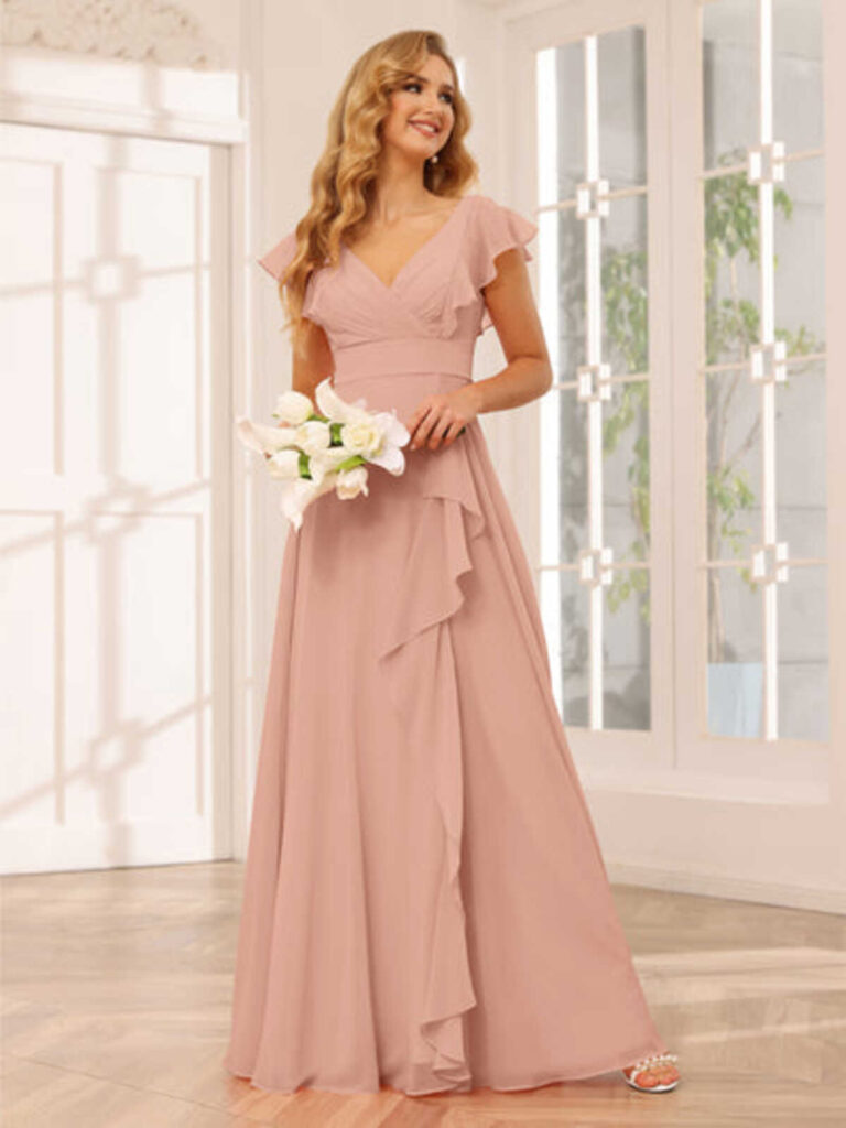 dusty rose bridesmaid dresses