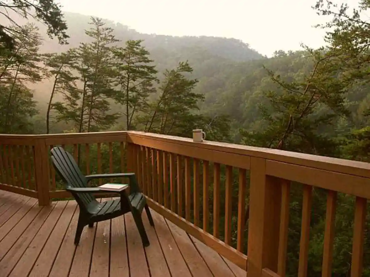 Treated pine deck